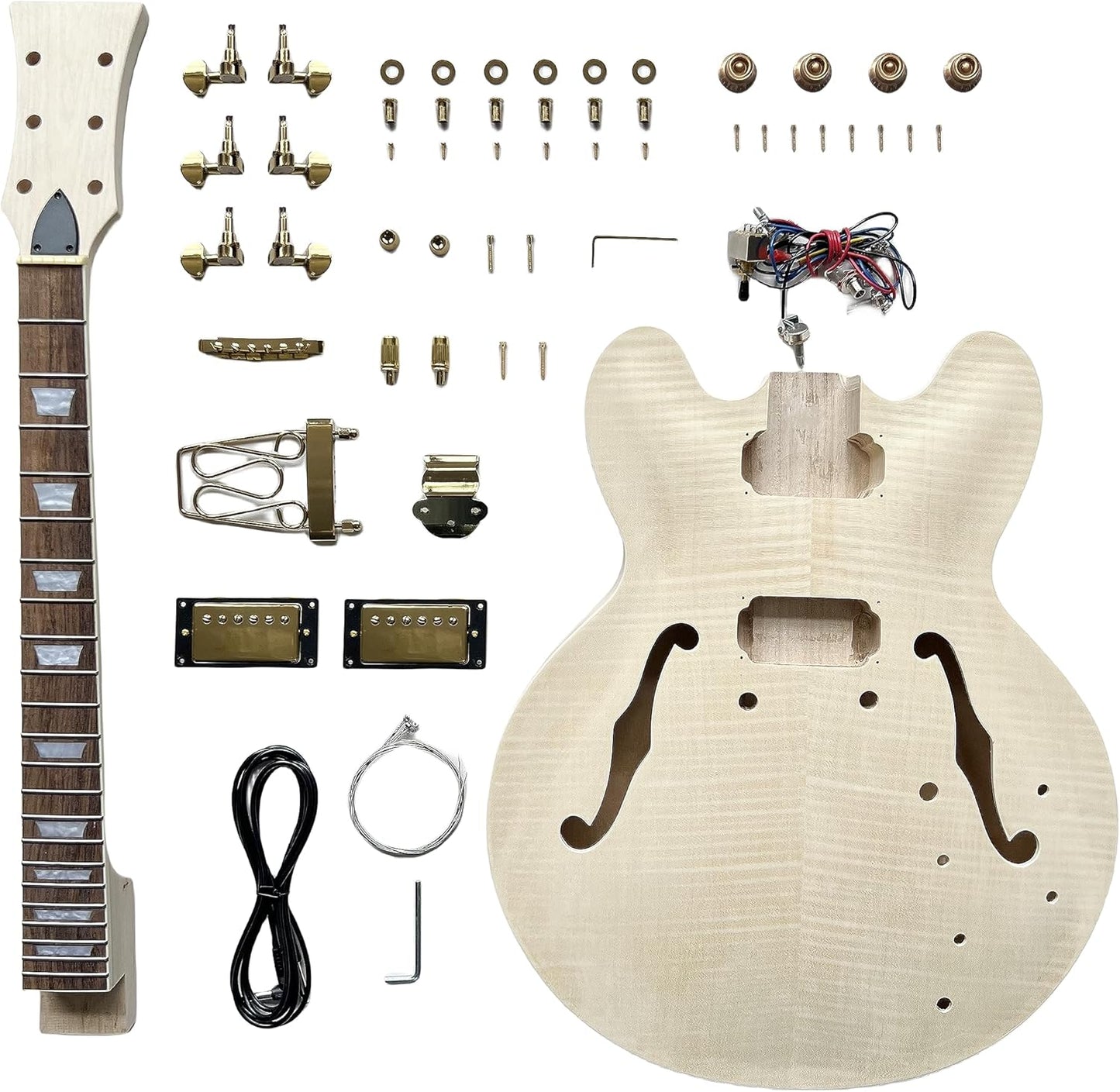DIY Semi-Hollow Electric Guitar Kit - Build Your Own Masterpiece!