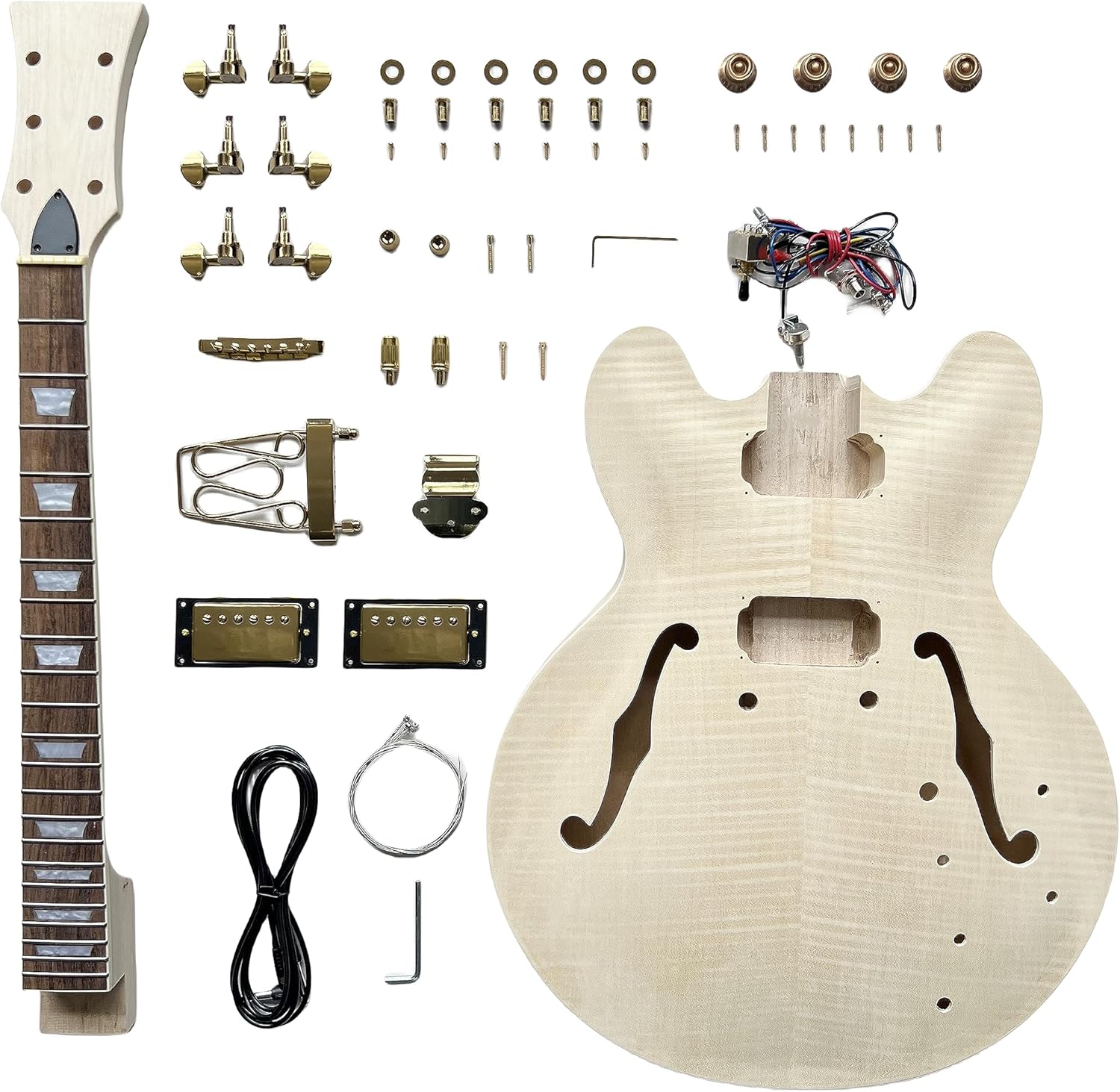 DIY Semi-Hollow Electric Guitar Kit - Build Your Own Masterpiece!