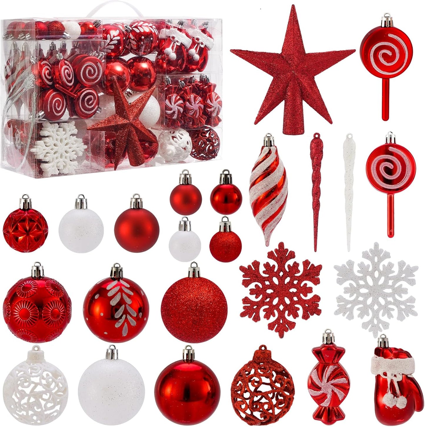 130 Pcs Shatterproof Christmas Ball Ornaments for Holiday Decor