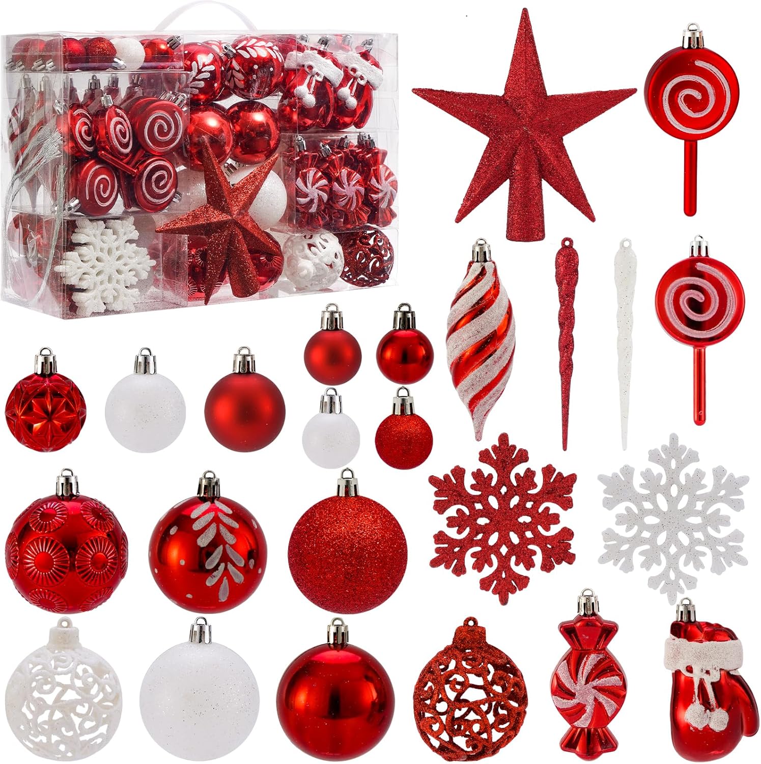 130 Pcs Shatterproof Christmas Ball Ornaments for Holiday Decor