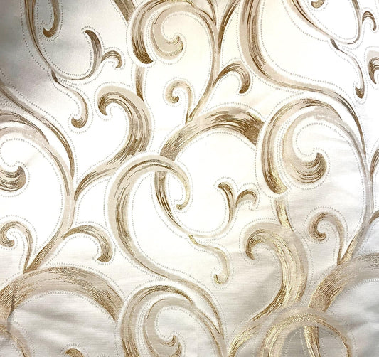 Ikiriska Extra Long Jacquard Curtains with Abstract Pattern