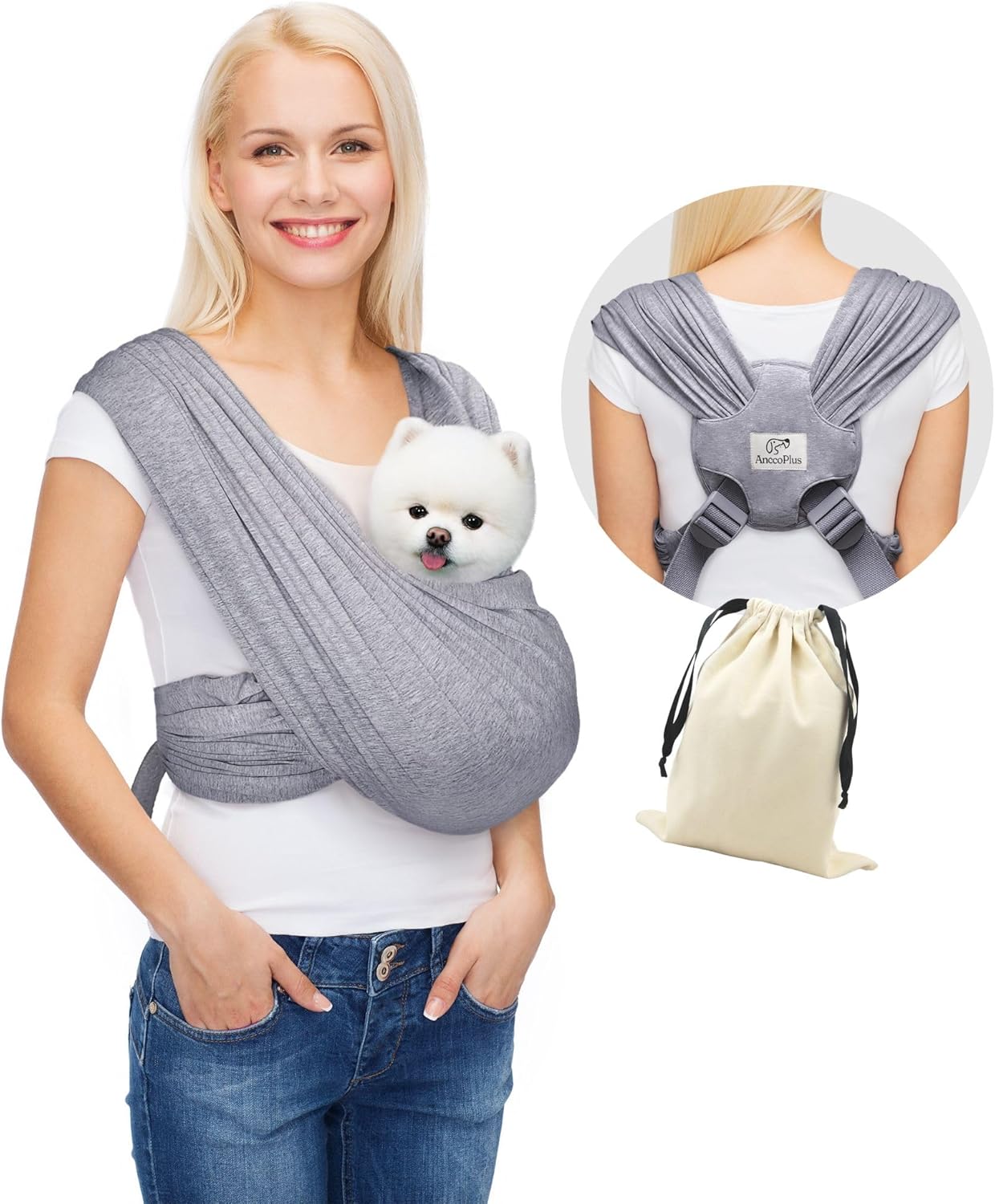 Dog Carrier for Small Dogs - Hands-Free Sling for Comfort