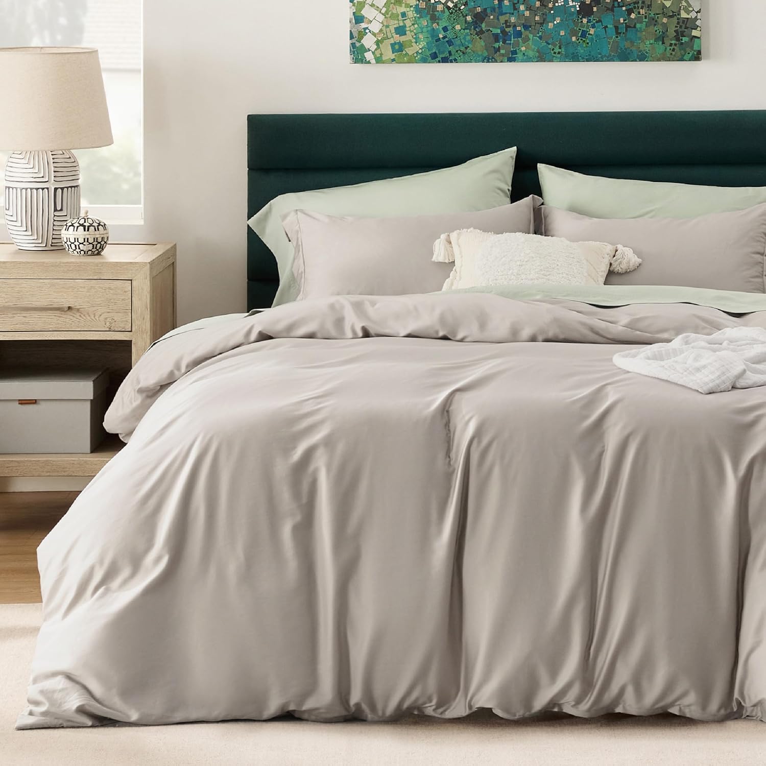 Bedsure Cooling Duvet Cover Queen Size for Hot Sleepers