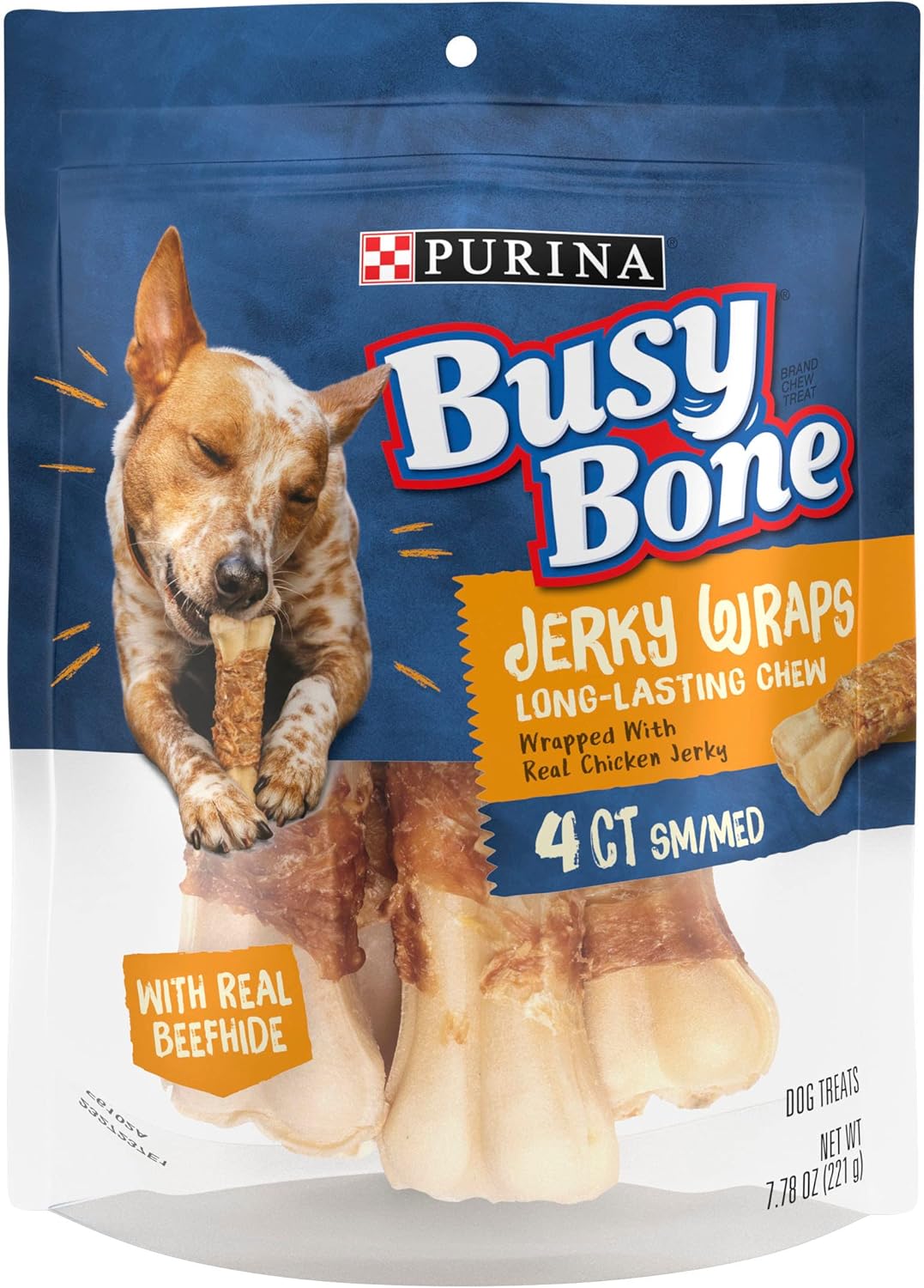 Purina Busy Bone Jerky Wraps Grain Free Dog Treats for Dogs