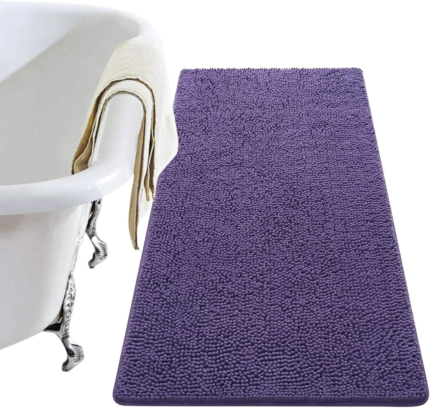 LOCHAS Luxury Bathroom Rug Soft Plush Chenille Bath Mat 24 x 48