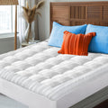 Pillow Top Queen Mattress Topper Cooling Cotton Pad - Sleep Comfort