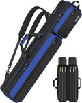 Pool Cue Case 4x5 with Multiple Pockets - Sturdy Padded Carry Case