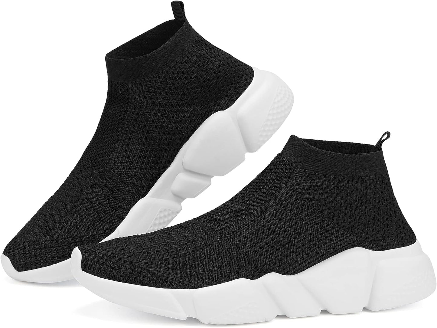 Santiro Mens Walking Shoes Breathable Knit Slip On Sneakers