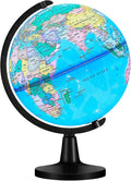 Illuminated 13 in Rotating World Globe - Rewritable Lighted Globe