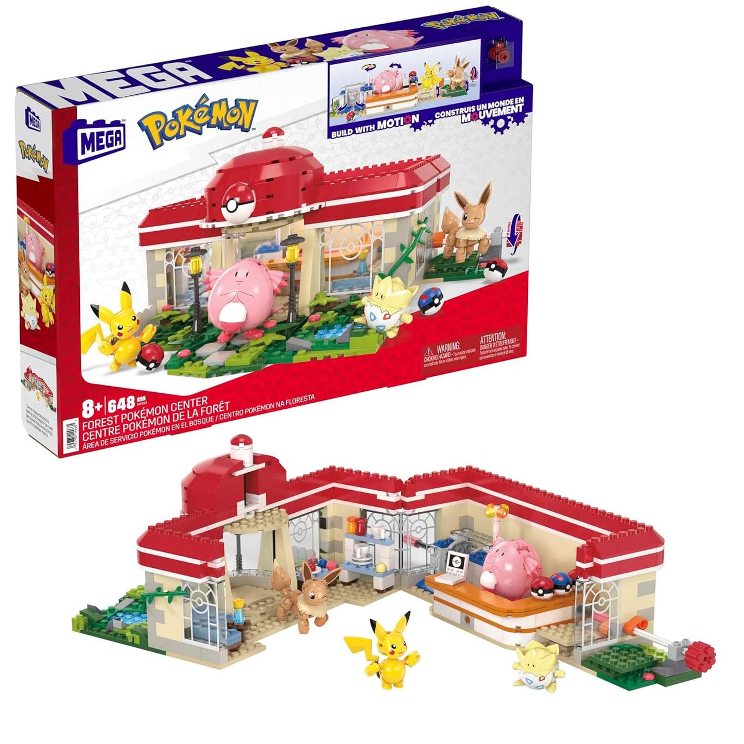 MEGA Pokemon Action Figure Building Toys with 648 Pieces Set