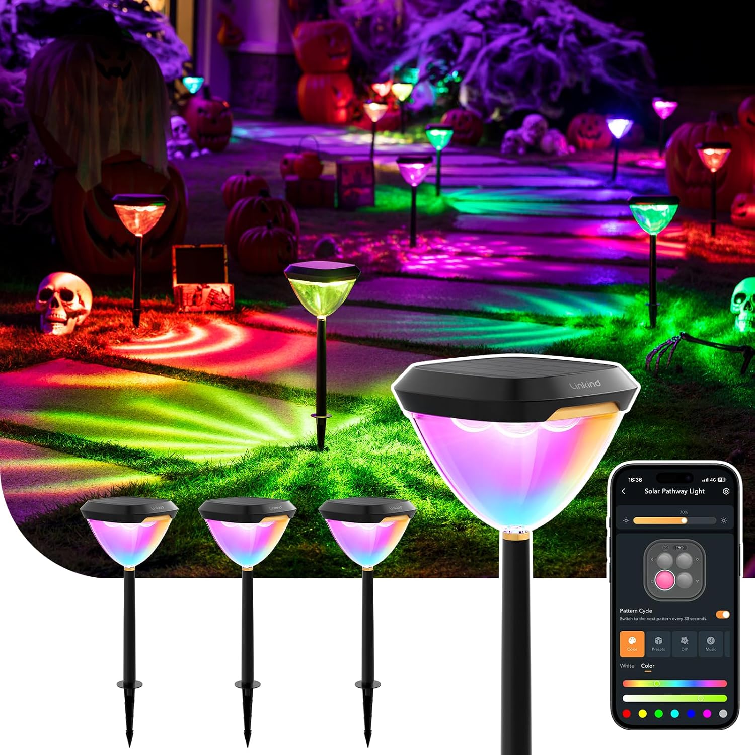 Linkind Smart Solar Pathway Lights SP6 for Stunning Garden Decor