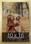 wallsthatspeak 10x16 Gold Picture Frame for Puzzles Posters Photos