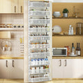 10-tier Over The Door Pantry Organizer with Mesh Baskets - Adjustable