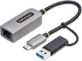 USB-C to Ethernet Adapter with USB-A Dongle - Gigabit Network Port