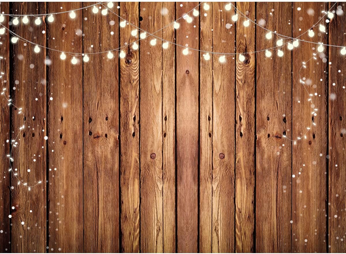 10x8FT Brown Wood Backdrop for Rustic Photo and Party Decor
