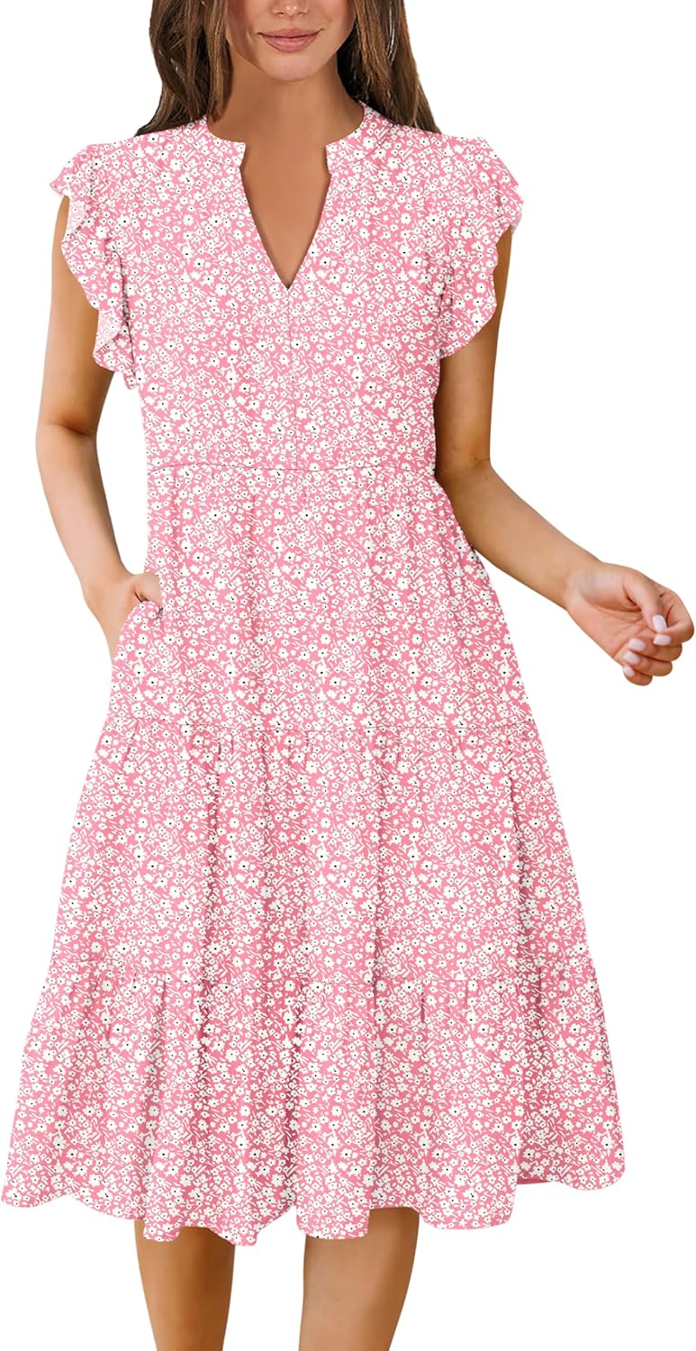 Stylish Womens Summer Dress with Ruffle Sleeves for Any Occasion