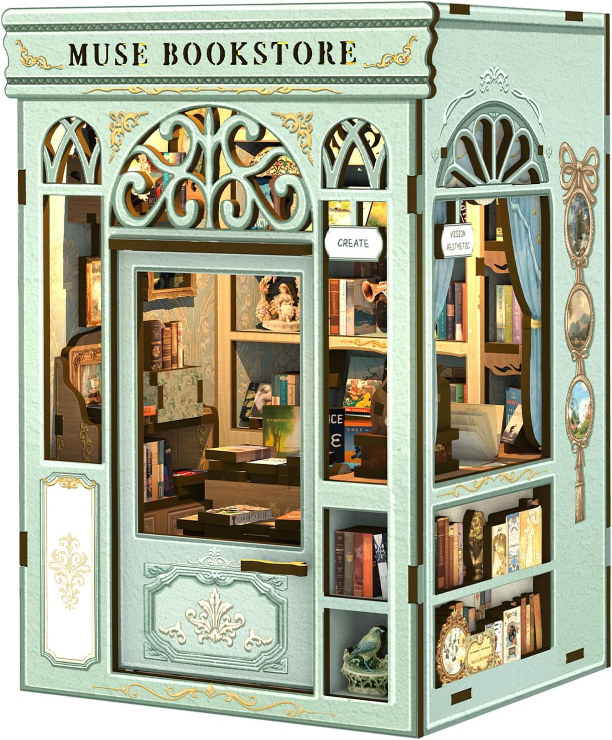 CUTEBEE DIY Miniature Book Nook Kit for Creative Adults and Teens