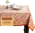 Palatial Paisley Rectangle Cotton Tablecloth 60 x 90 in - Elegant