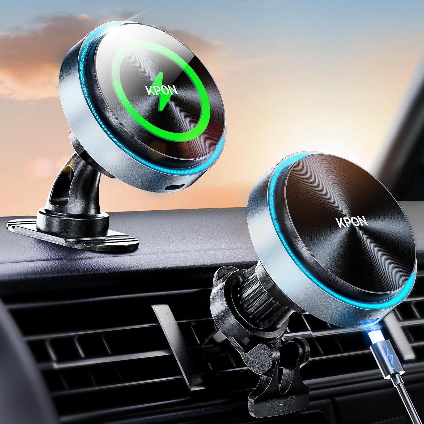 Fast Charge Magnetic Car Mount for iPhones