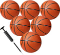 Wettarn 6 Pcs Size 5 Basketballs Bulk Set - Youth Practice Pack