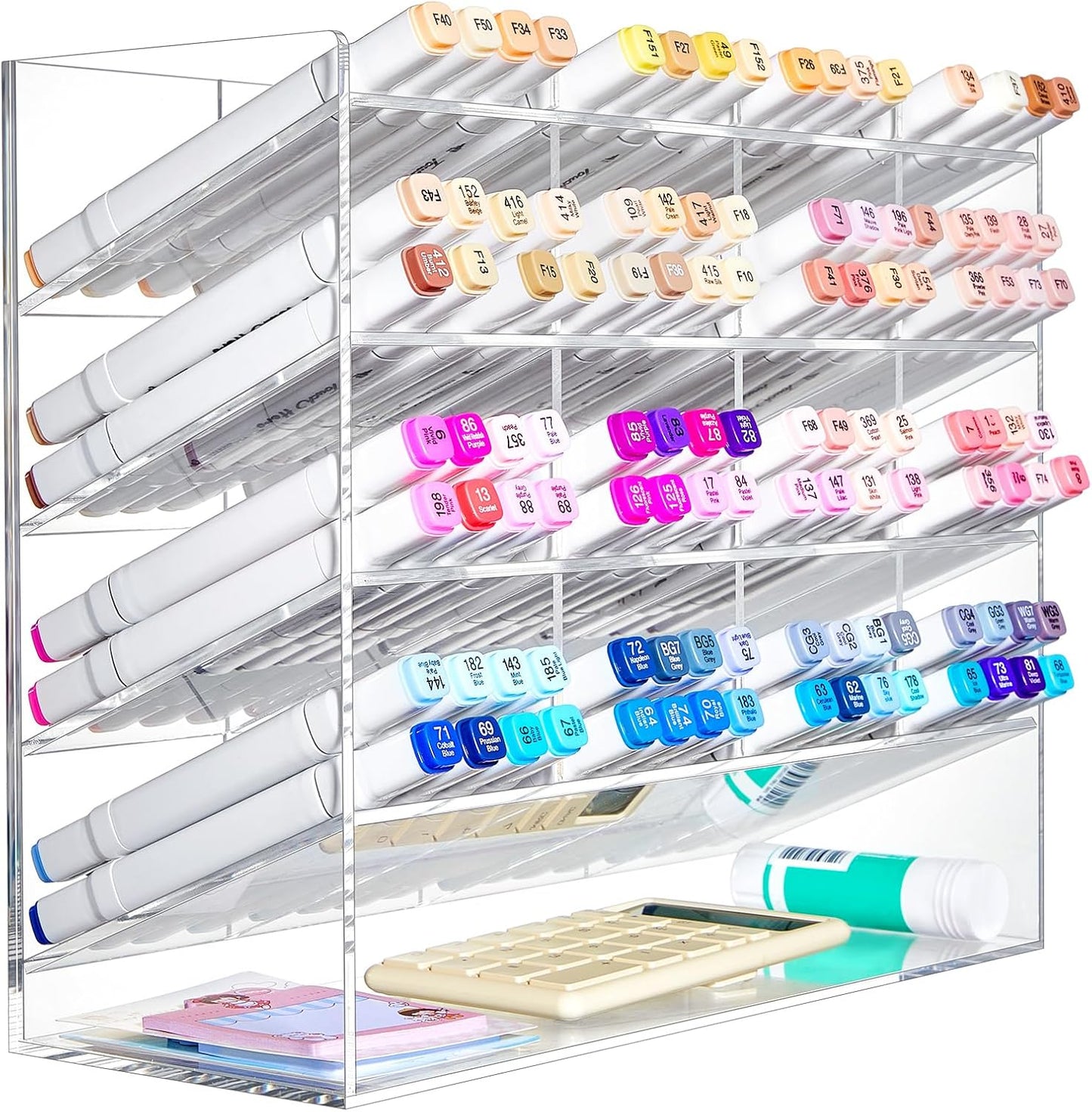 Acrylic Pen Organizer for Office Desk - Space Saving Design