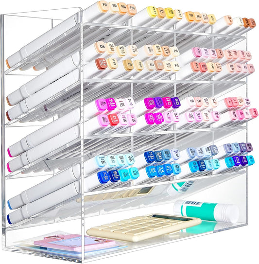 Acrylic Pen Organizer for Office Desk - Space Saving Design