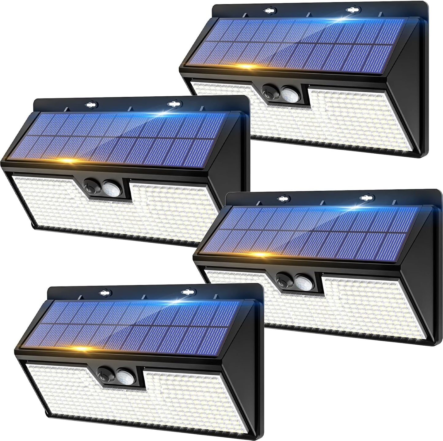 4 Pack Solar Lights Outdoor Motion Sensor for Yard and Garden