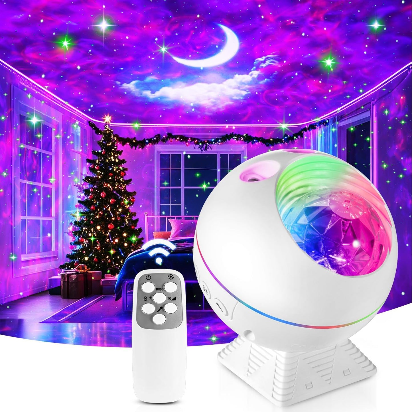 Vibrant Galaxy Projector: 43 Lighting Modes