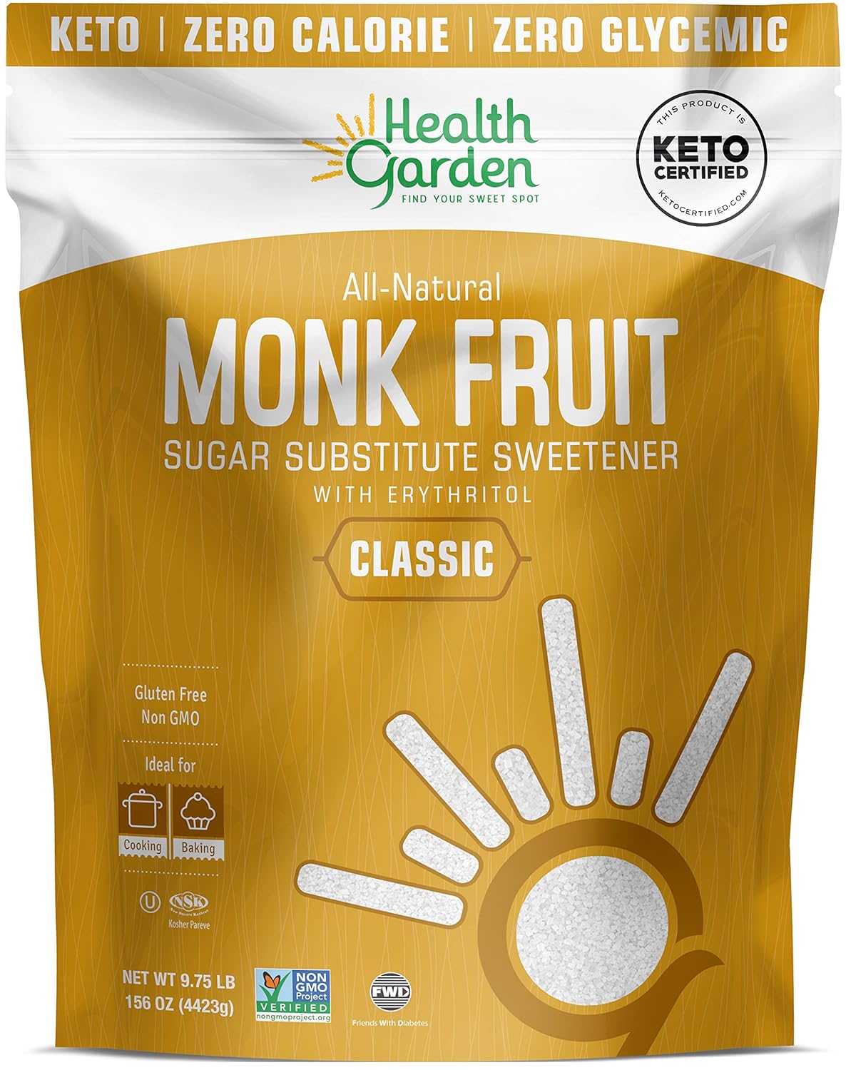 Health Garden Monk Fruit Sweetener Classic for Baking and Cooking