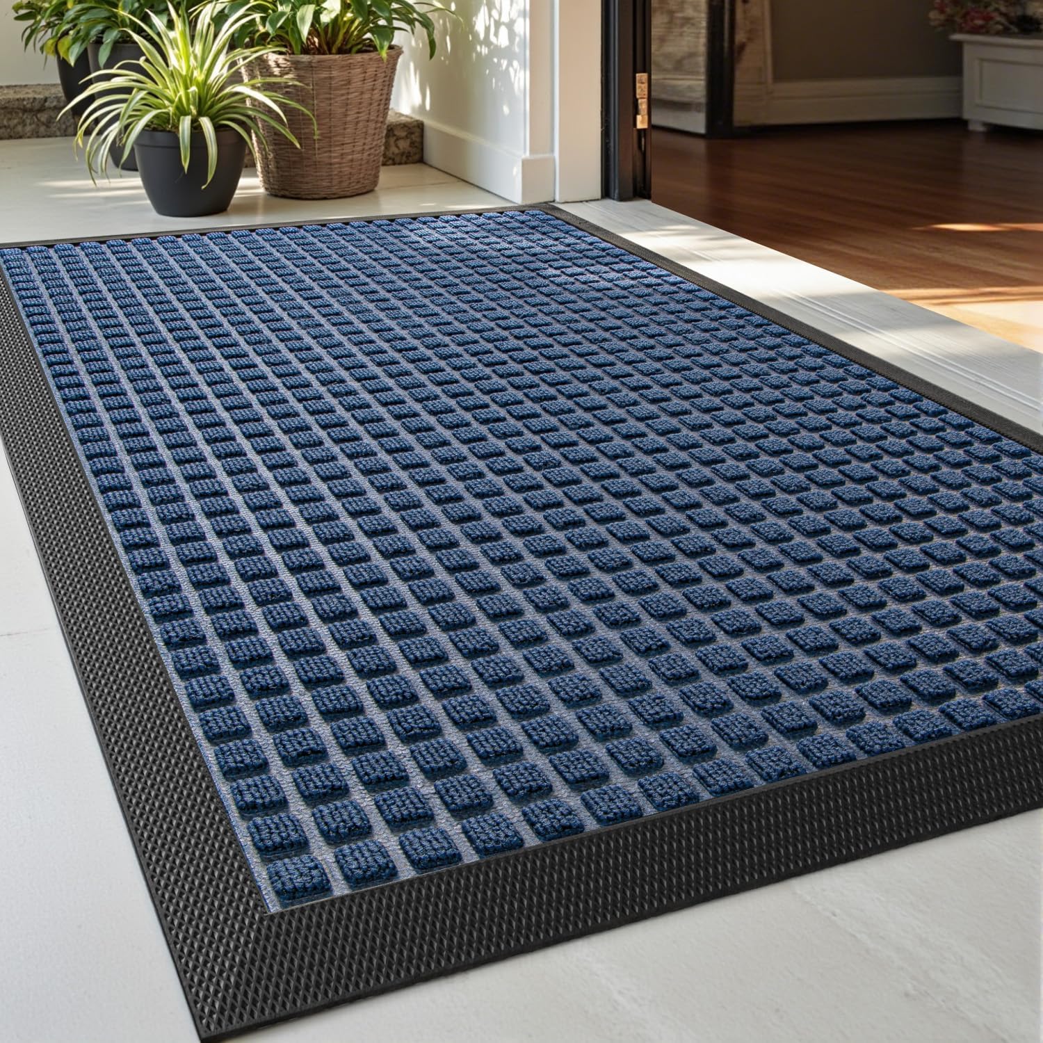 DEXI Front Door Mat Heavy Duty Non Slip Outdoor Doormat 2x3 ft