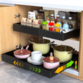 2 Pack Pull Out Cabinet Organizer 21in Deep Slide Out Drawers - No