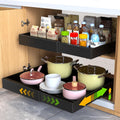 2 Pack 16.5 in Deep Pull Out Cabinet Organizers - Expandable Slide-Out