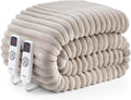 Heated Blanket Queen Size Electric Throw - Fast Warmth, Dual Control