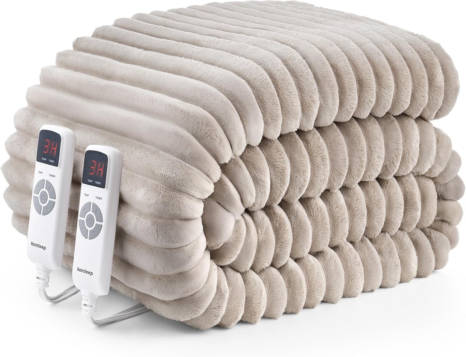 Hansleep Heated Blanket Queen Size Electric Throw for Comfort