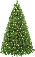 7.5ft Pre-lit Flocked Christmas Tree with Warm White Lights - Lush