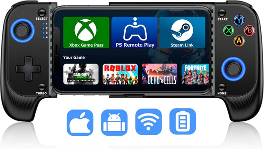 Wireless Phone Controller for iPhone/Android with Dynamic LED Lights
