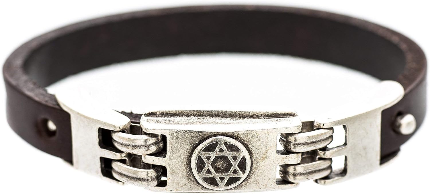 Handmade Adjustable Leather Religious Charm Bracelet for All