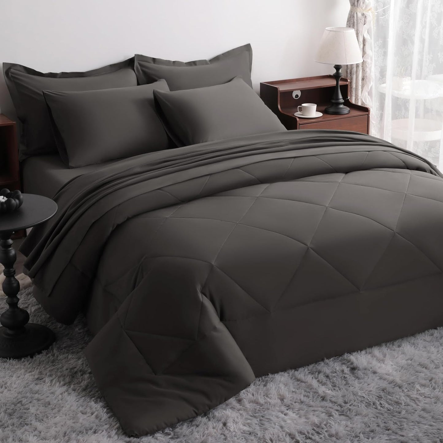 NTBAY Queen Comforter Set with Sheets for All Season Comfort