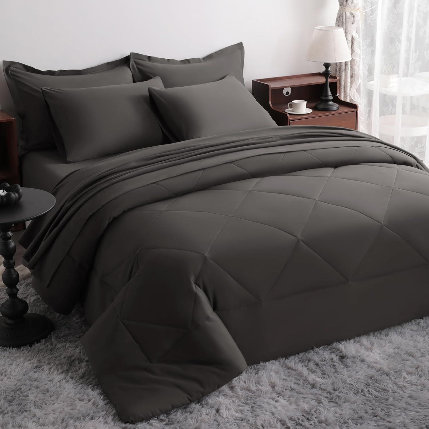 NTBAY Queen Comforter Set with Sheets for All Season Comfort