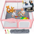 Todale Play Pen 50 x 50 x 27 in - Spacious Foldable Baby Play Yard