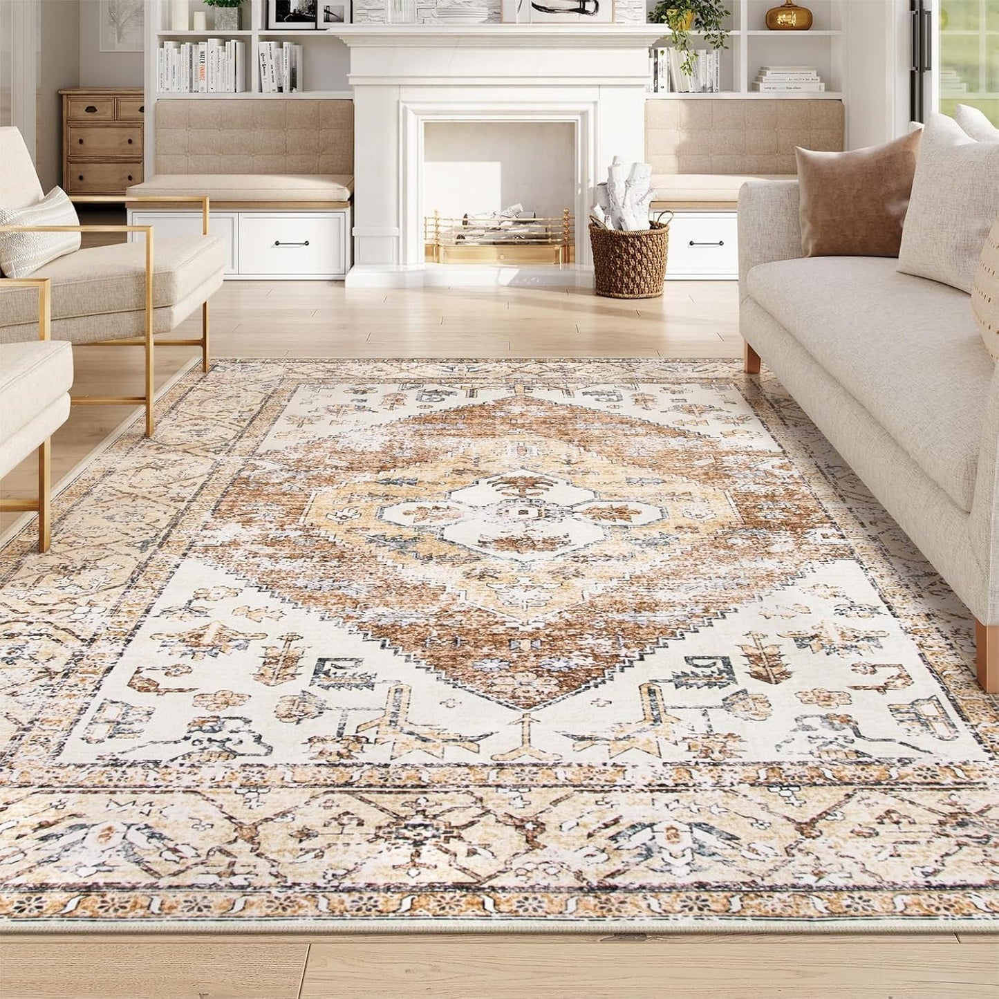 Lahome 9x12 Area Rugs for Living Room - Non-Slip Washable Carpet