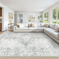 10x14 Area Rugs Washable Rug - Large Low Pile Vintage Living Room Rug