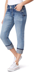 WallFlower Women's Luscious Curvy 23.5ft Crop Mid-Rise Jeans - Insta