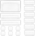 Clear Plastic Drawer Organizers Set 15 PCS - Versatile Dividers