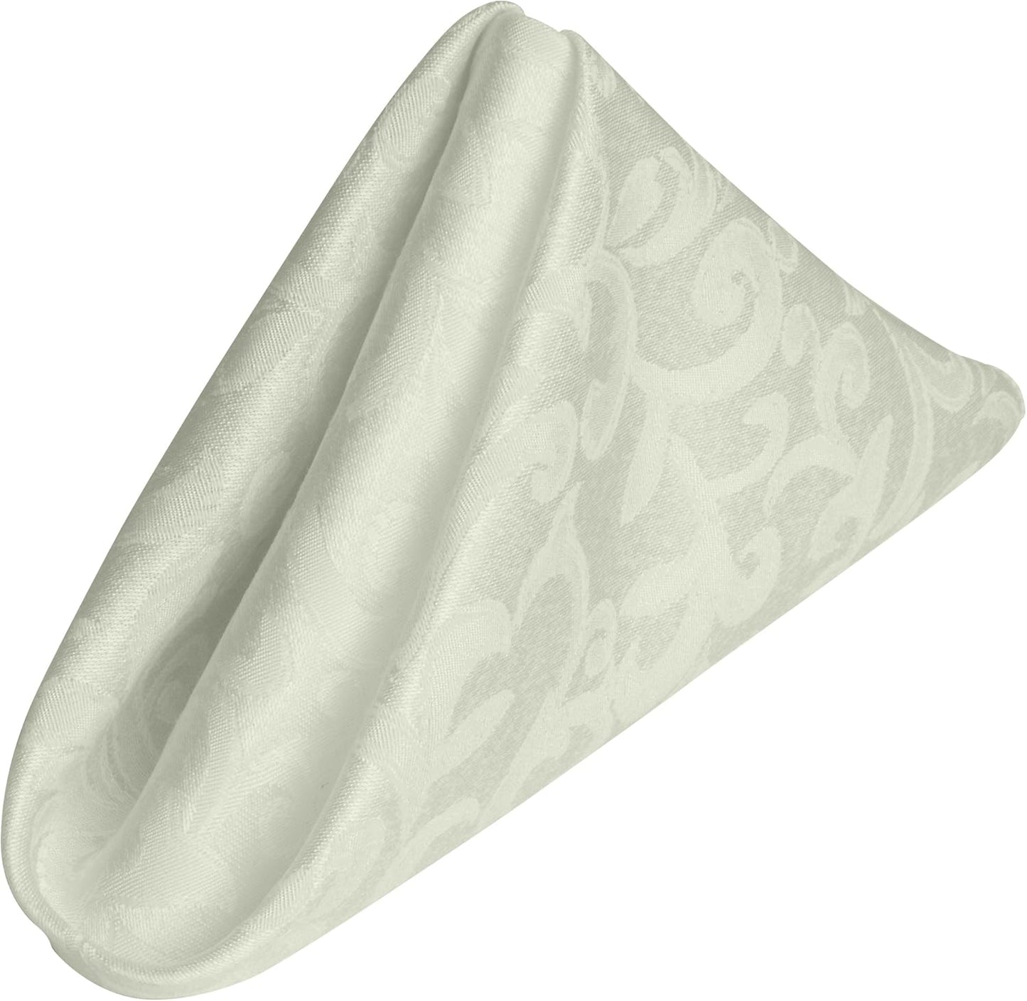 Ultimate Textile Somerset Damask Ivory Cloth Napkins for Events