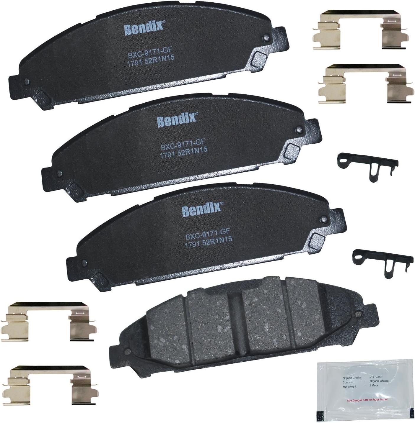 Bendix Priority1 CFC1791 Ceramic Brake Pads for Ford Mustang