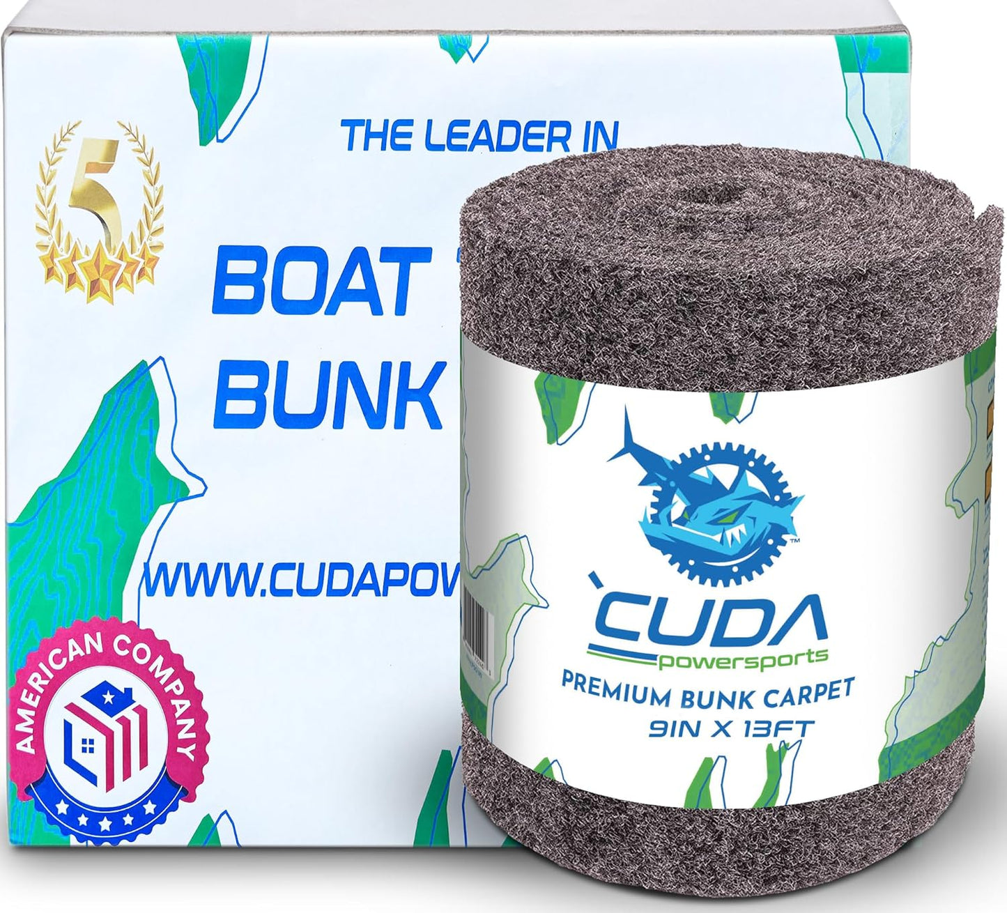 Cuda Boat Trailer Bunk Carpet - Premium Marine Grade 40ft Roll