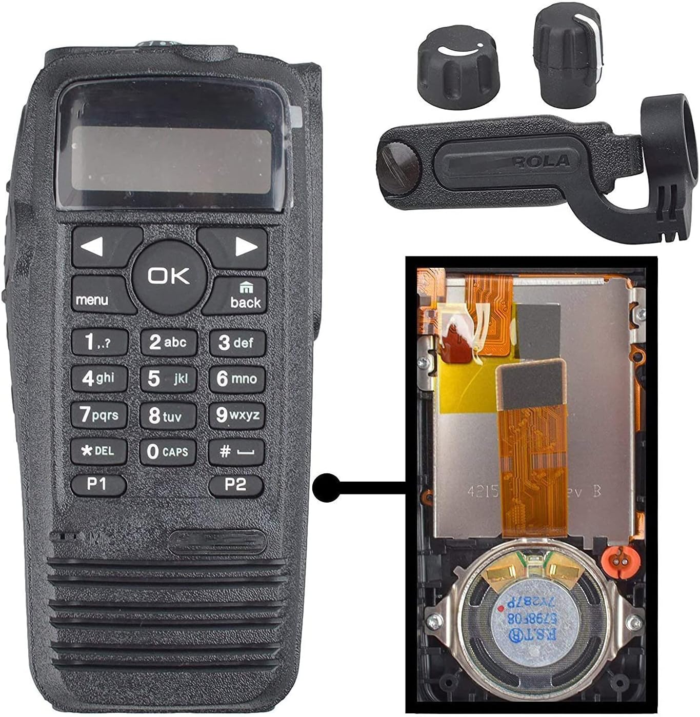 Amasu XPR6550 Black Housing Case Front Cover with Speaker