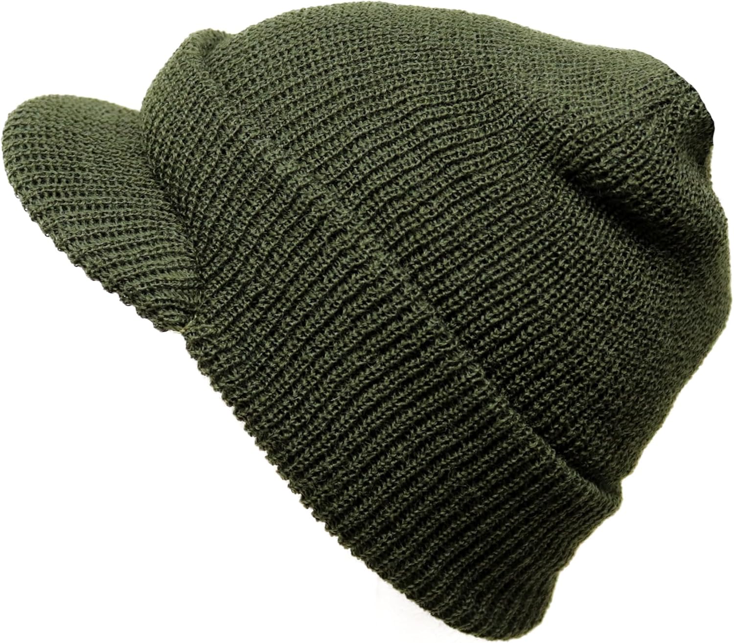 M MCGUIRE GEAR G.I. Winter Beanie with Visor - 100% Wool, USA Made