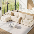 Cloud Couch 142in Sectional Modular Sofa - Deep Seat Comfort